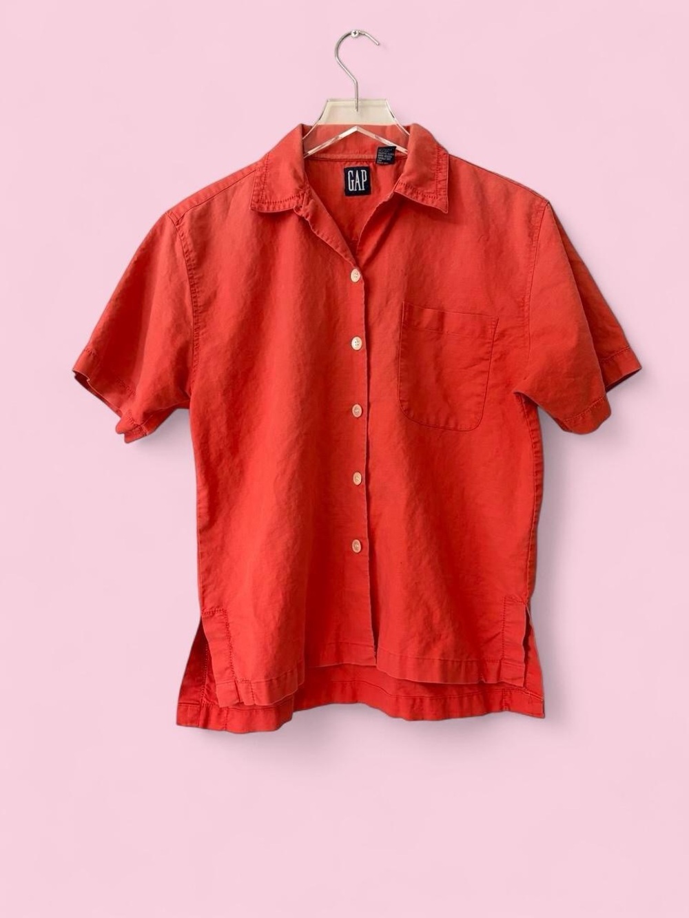 1980s Gap Linen Blend Classic Buttondown Shirt
